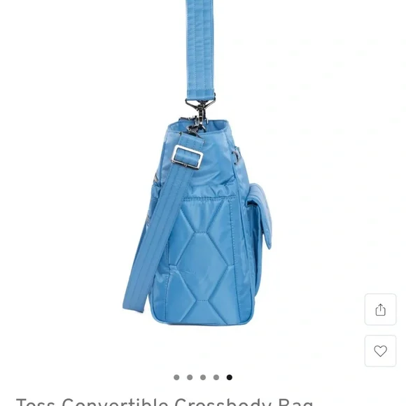 Lug Toss~Coastal Blue💙💙~Convertible Crossbody Tote Bag~NWOT - Picture 3 of 6